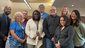 Marketing Analyst Frank McNeil and counselors from the JBSA/Fort Sam Houston Transition Assistance Program