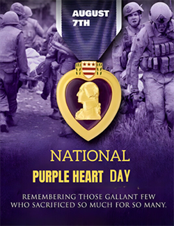Purple Heart Day graphic
