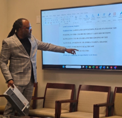PaYS Marketer Samuel Armstrong briefed the team