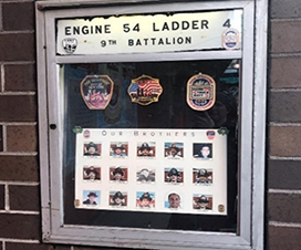 Memorial outside the Engine 54, Ladder 4, 9th Battalion, New York