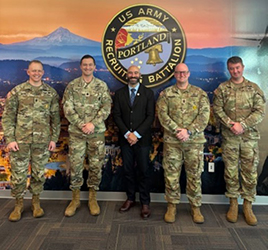 Alfredo with the Portland Recruiting Battalion team
