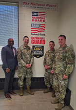 Samuel with SGM Gieseke, SFC Sullivan, & CW4 Kramer