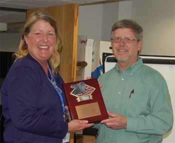 Gena Goldsmith with first PaYS Program Manager, COL (R) Robert Qualls - 2010