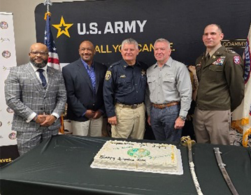PaYS Marketer Victor with Gonzales Police Chief Sherman Jackson, Ascension Parish Sheriff Bobby Webre, Brad Clark, and LTC Nicholas James.