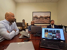 Program Manager Antonio Johnson conducting the virtual meetings Program Manager Antonio Johnson conducting the virtual meetings