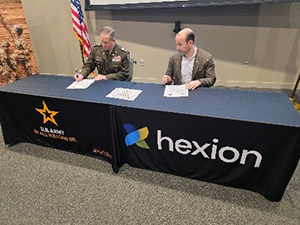 LTC Steiner and Mr. Lefenfeld signing the Memorandum of Agreement LTC Steiner and Mr. Lefenfeld signing the Memorandum of Agreement