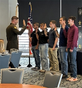 LTC Miles swearing in future Soldiers LTC Miles swearing in future Soldiers