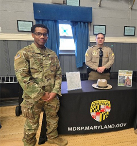 PV2 Brown with Officer Brook Schafer PV2 Brown with Officer Brook Schafer