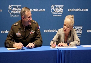 COL Michael V. Soyka and Kelly Tomblin prepare to sign the ceremonial Memorandum of Agreement COL Michael V. Soyka and Kelly Tomblin prepare to sign the ceremonial Memorandum of Agreement
