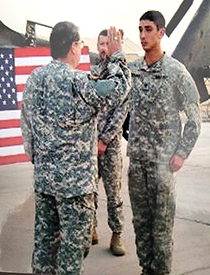 Christopher Escalante enlisting into the United States Army. 