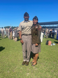 COL Samantha J. Frazier and son, SPC Dequandre Moore