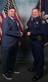 Roy with Lieutenant Robert Fontenot, Louisiana State Police