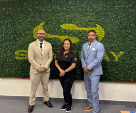 Alfredo and Kevin with Ms. Galvez of Sonsray Inc.