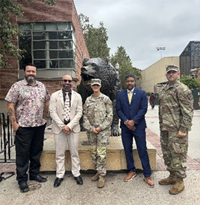 Alfredo and Kevin with LTC Lively and staff