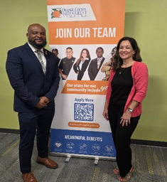 Victor with Orange County Government Florida Human Resources Recruiting Director Natalia Griffin