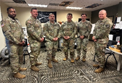 SFC Kevon Brown, SFC Joshua Brown, SFC Trent Smith, SSG Anthony Fruscio, CPT Christopher Anderson, and 1SG Gregory Kestelson