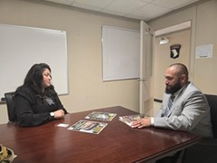 Melissa Upp, TAP Service Specialist, with Gabriel