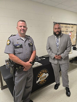 KSP Trooper Richie Wright with Gabriel 