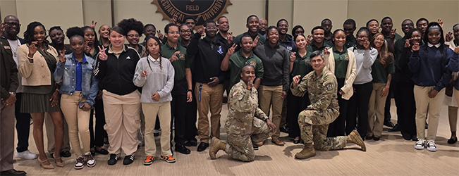 FAMU future leaders gather for a group photo FAMU future leaders gather for a group photo