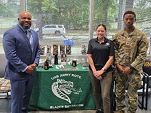 Victor, UAB ROTC APMS Naara Tourgeman, and SPC Williams 