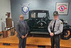 Samuel Armstrong and LT Jonathan Futrell, State Recruiting Coordinator, North Carolina Highway Patrol Samuel Armstrong and LT Jonathan Futrell, State Recruiting Coordinator, North Carolina Highway Patrol