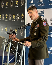 LTC Miles providing remarks