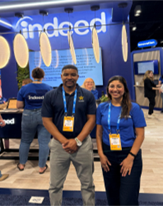 Kevin with Indeed representative 
