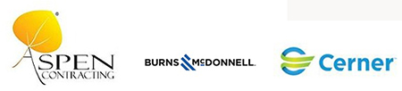 Aspen Contracting, Inc., Burns & McDonnell Engineering Company and Cerner Corporation logos
