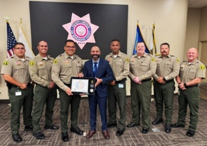 Alfredo with San Bernardino County Sheriff’s Department Alfredo with San Bernardino County Sheriff’s Department