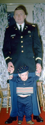 CASA Flanagan in the beret with his dad, CPT William J. Flanagan, Jr.