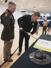 LTC Collins and Director Kelly cut the ceremonial cake LTC Collins and Director Kelly cut the ceremonial cake