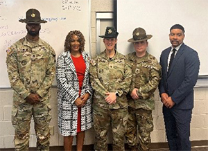 Crancena Ross and Kevin Talley with cadre