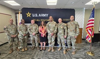 Crancena with MAJ Petty, CSM Hammond and staff Crancena with MAJ Petty, CSM Hammond and staff