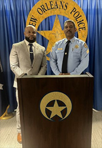 Victor Fleming meets with New Orleans Police Sgt. Christopher Avist